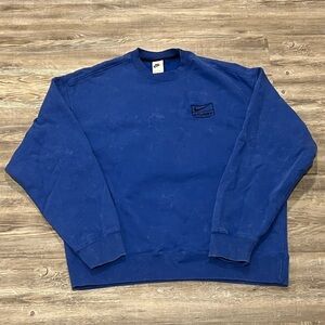 Nike x Stussy Acid Wash Crew Fleece - Blue